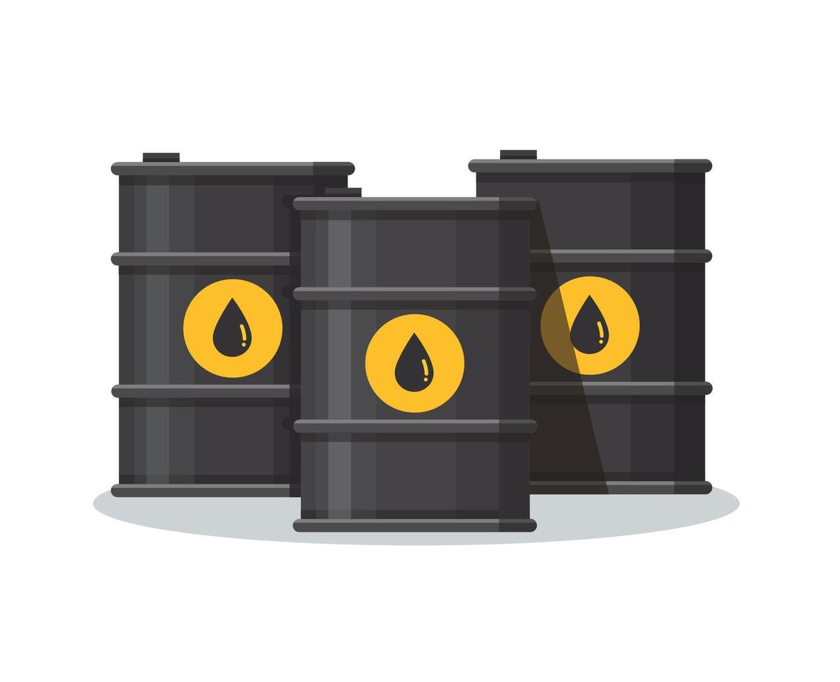 Oil barrels fuel vector