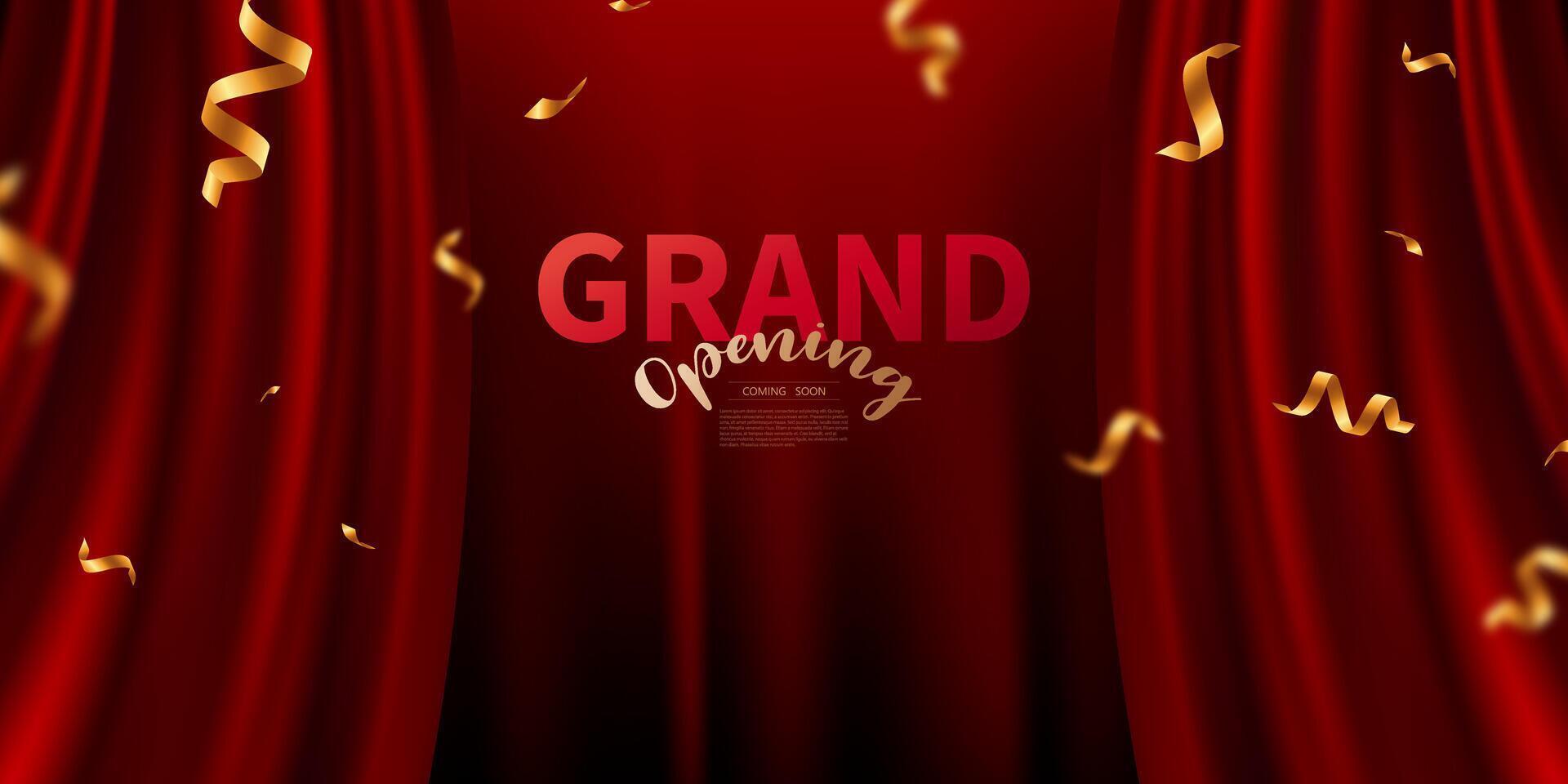 Design your opening card with illustrations. Beautiful business banner template vector