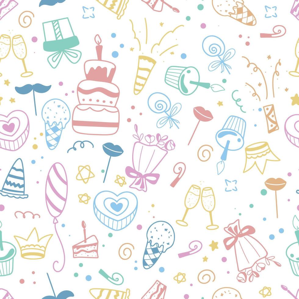 Party birthday patern graphics vector