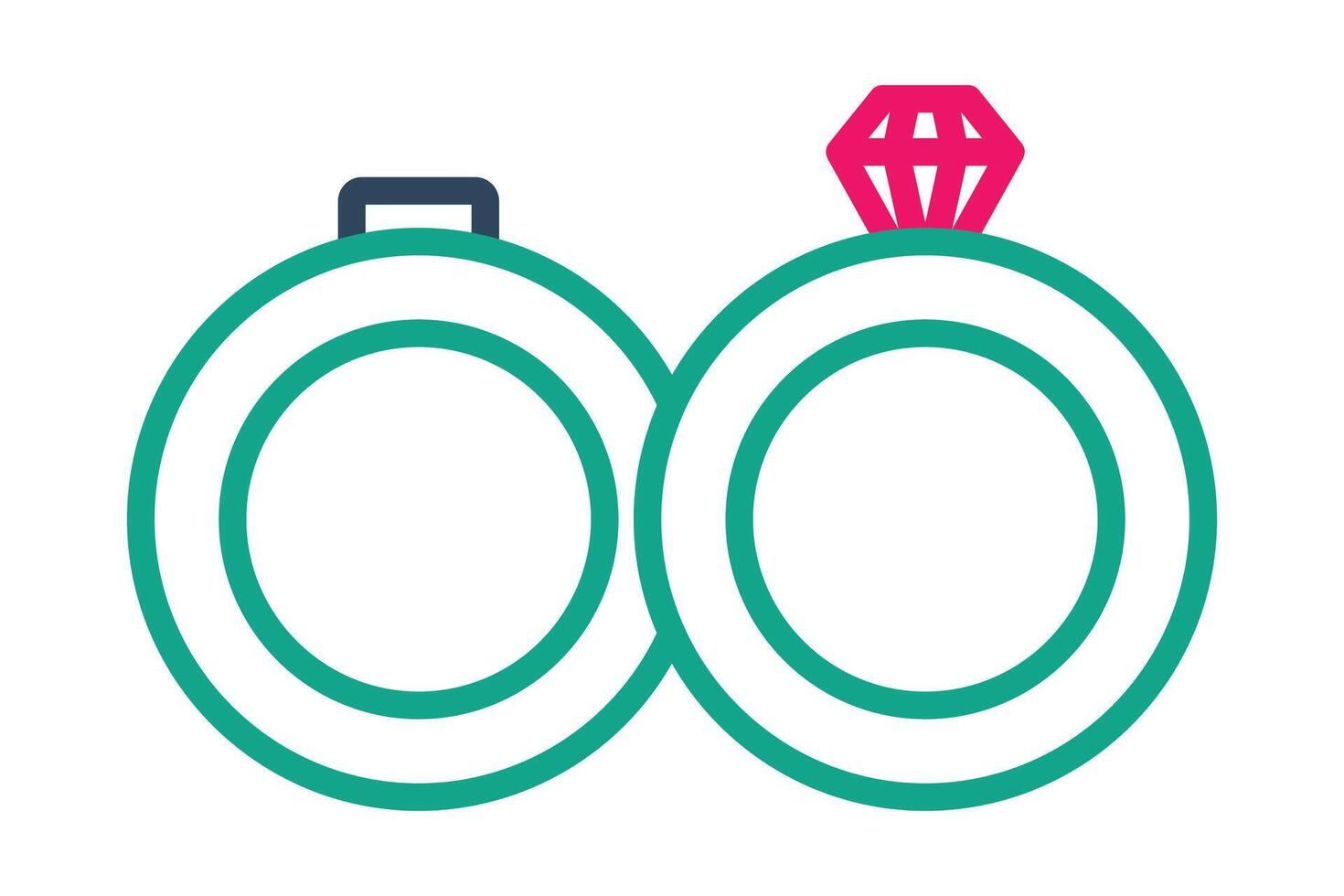 wedding ring icon. line icon style. wedding element illustration vector