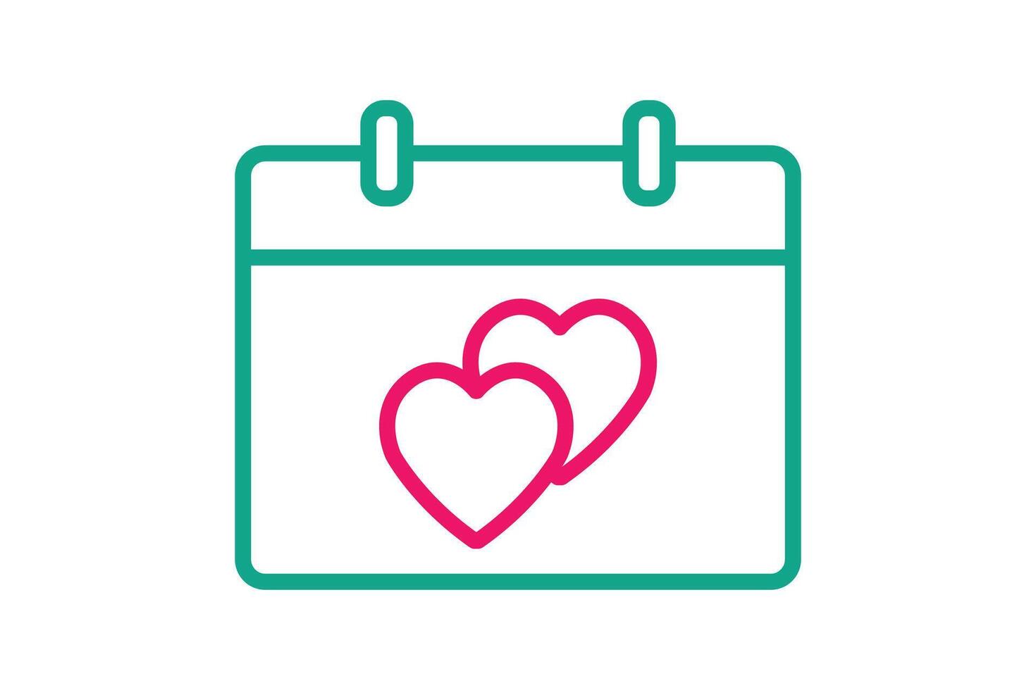 wedding calendar icon. icon related wedding, party. line icon style. wedding element illustration vector