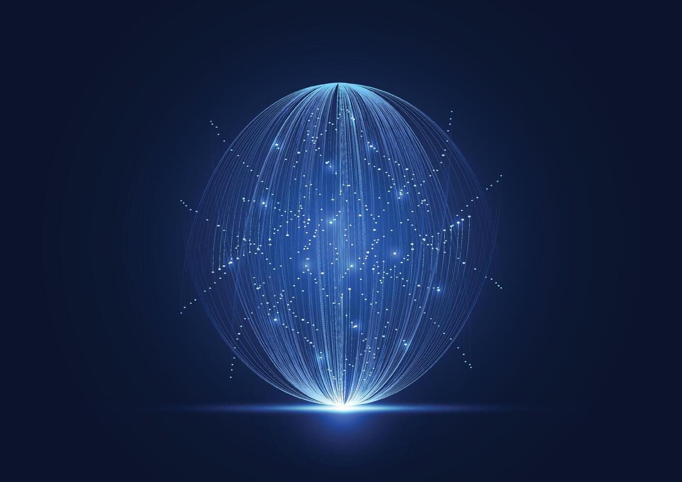 Big data visualization. Abstract technology innovation communication concept digital blue design background vector