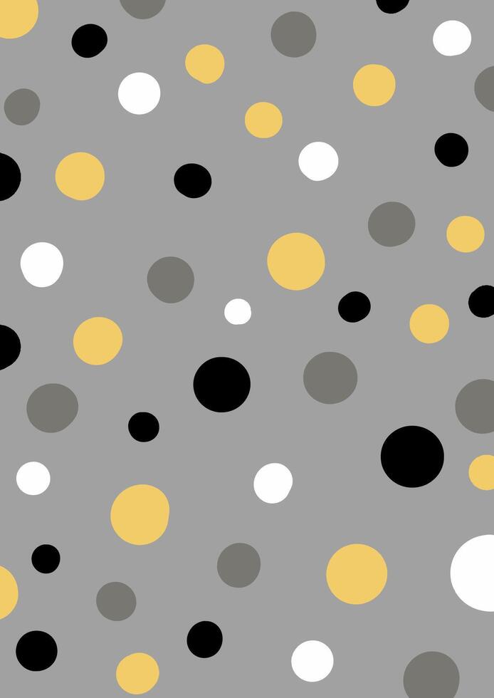 Scandi style hand painted polka dot pattern design vector