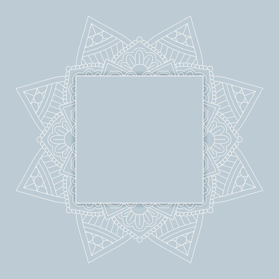 decorative frame with a mandala design vector