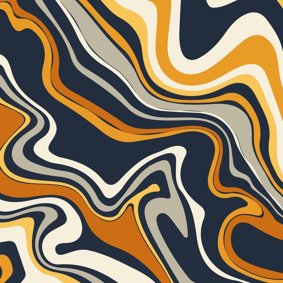 abstract retro styled swirl pattern design vector