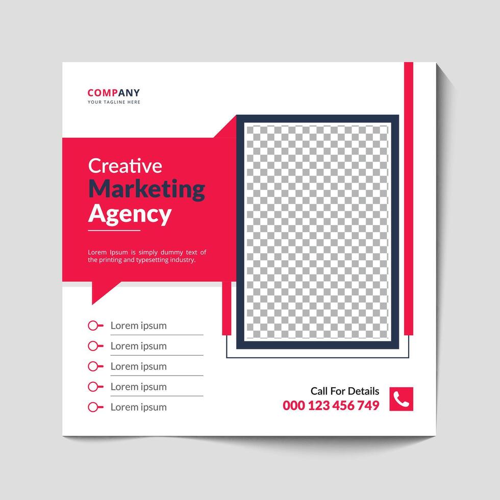 Digital marketing business social media post design template. Creative online advertising social media banner layout vector