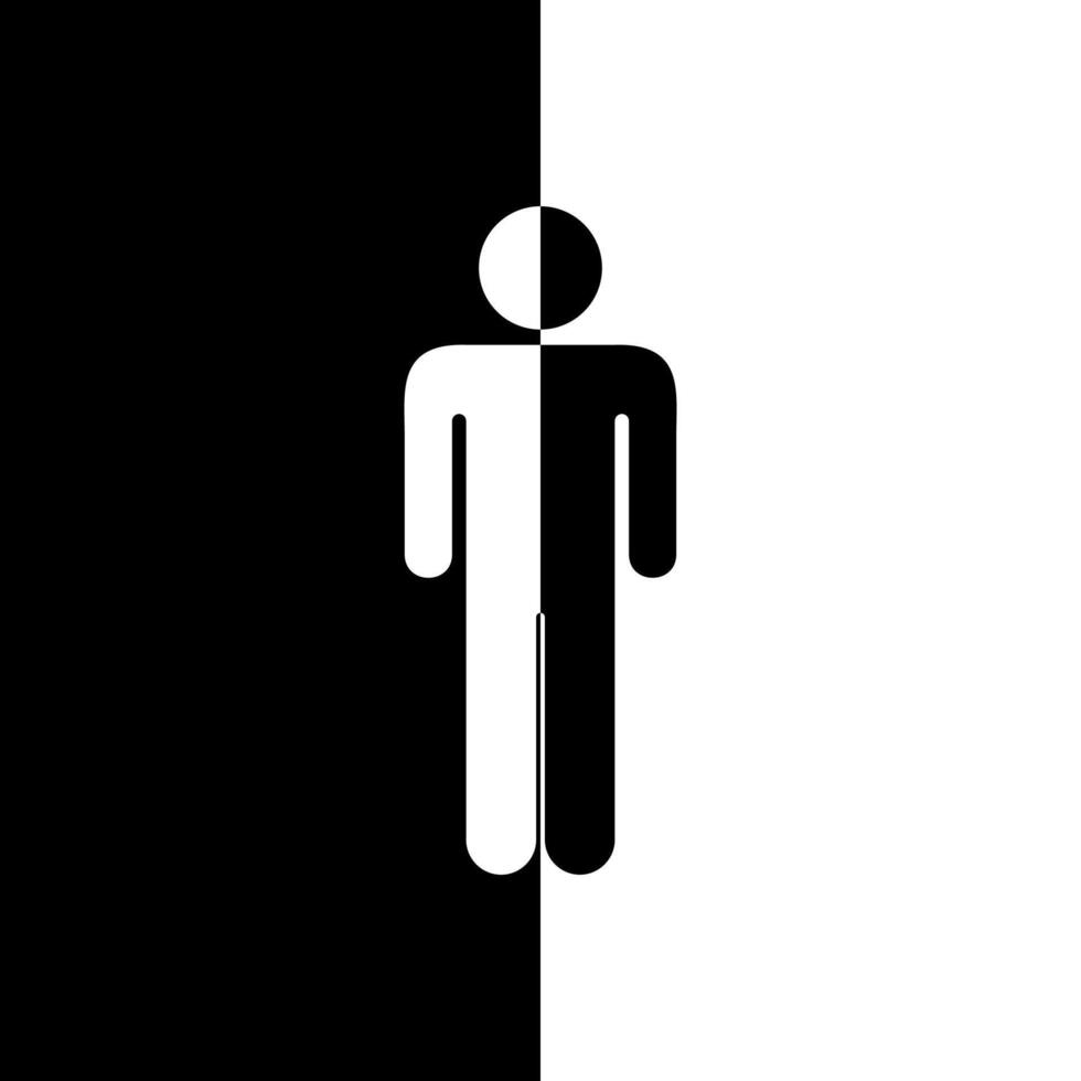 Human Shape in Contrast Color, Black White, can use for Wallpaper, Cover, Decoration, Ornate, Ornament, Background, Wrapping, Fabric, Textile, Fashion, Tile, Carpet Pattern, etc vector