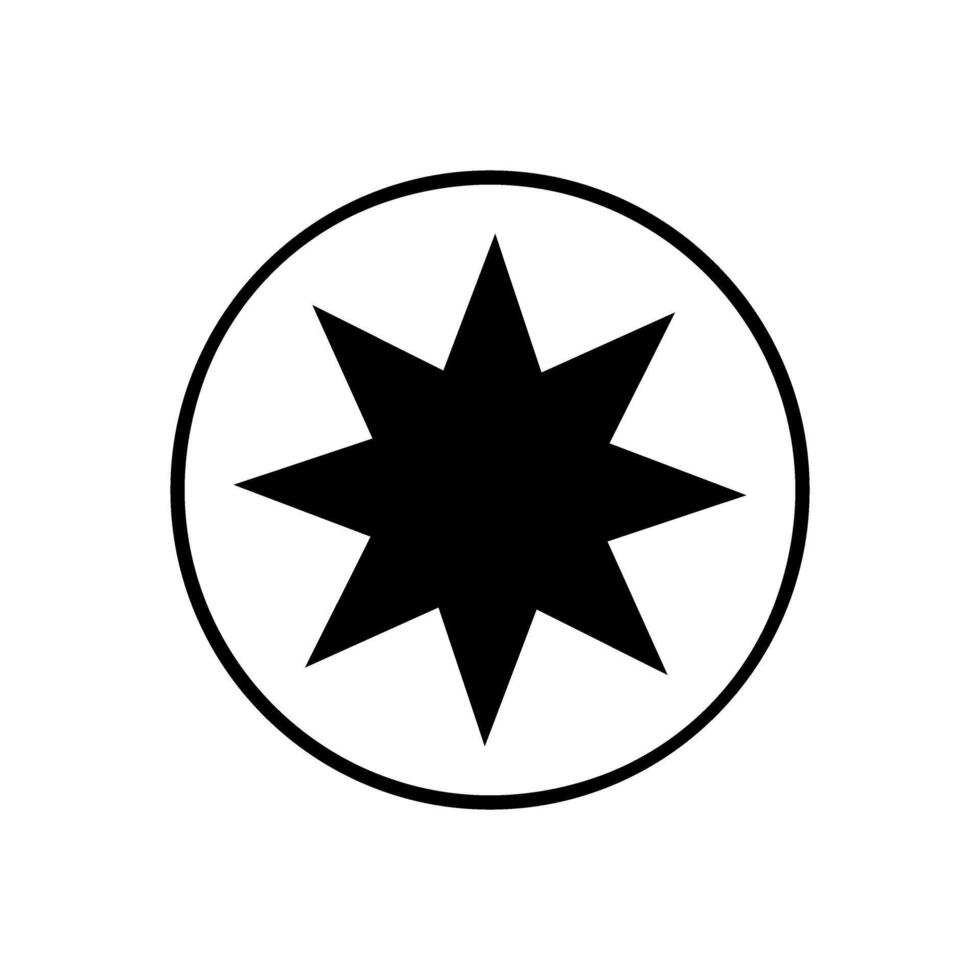 Sunburst icon . Star illustration sign. Price tag symbol. vector