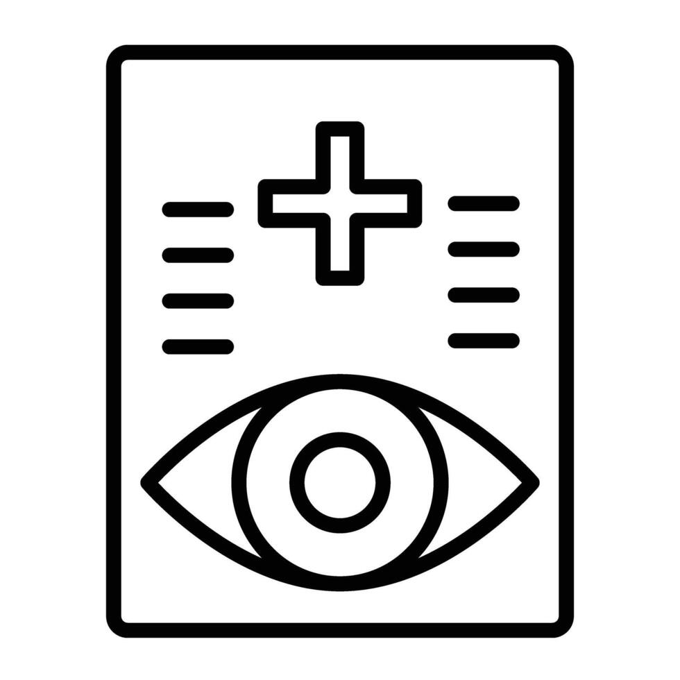 Eye Test Line Icon Design vector