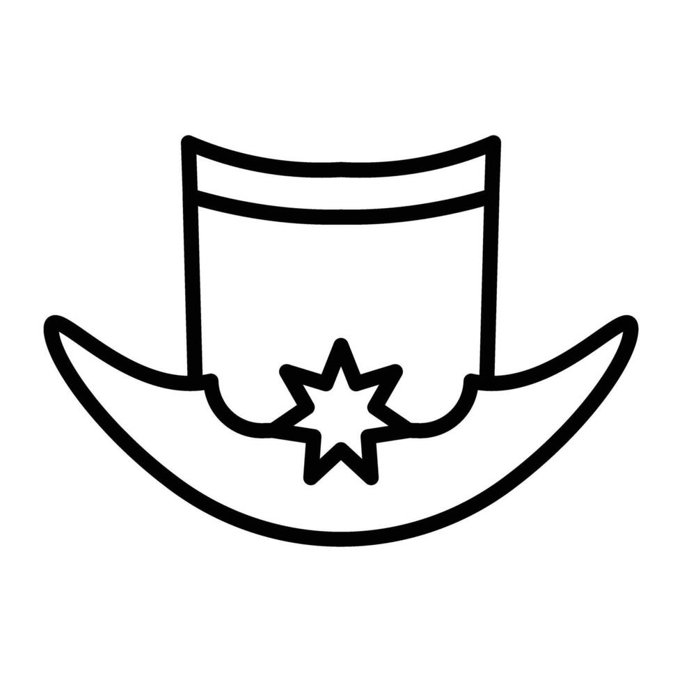 Hat Line Icon vector