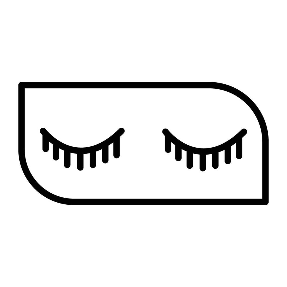 Eyelashes Line Icon vector