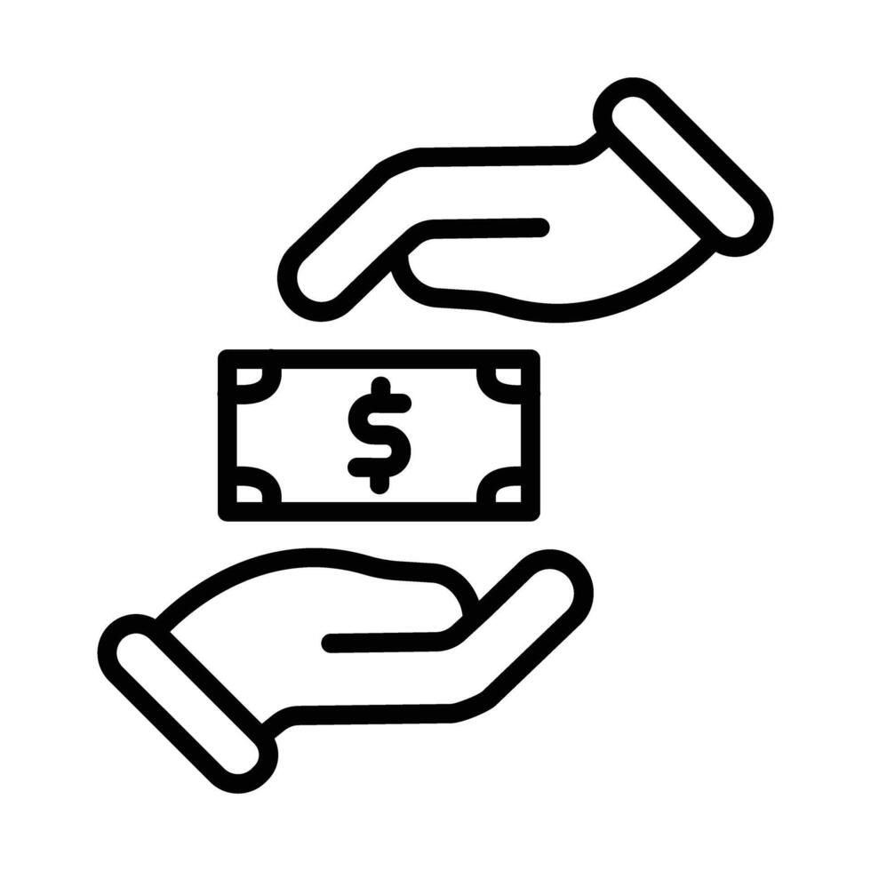 Bribe Line Icon Design vector