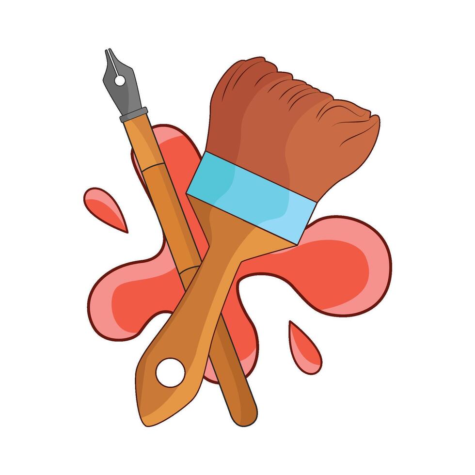 illustration of paint brush vector
