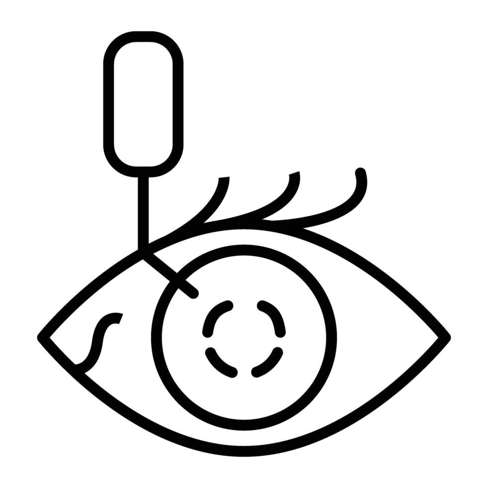 Cataract Line Icon Design vector