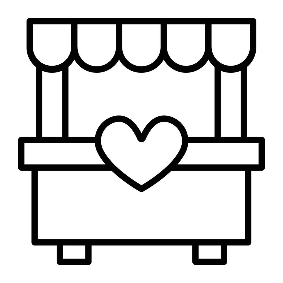 Stall Line Icon Design vector