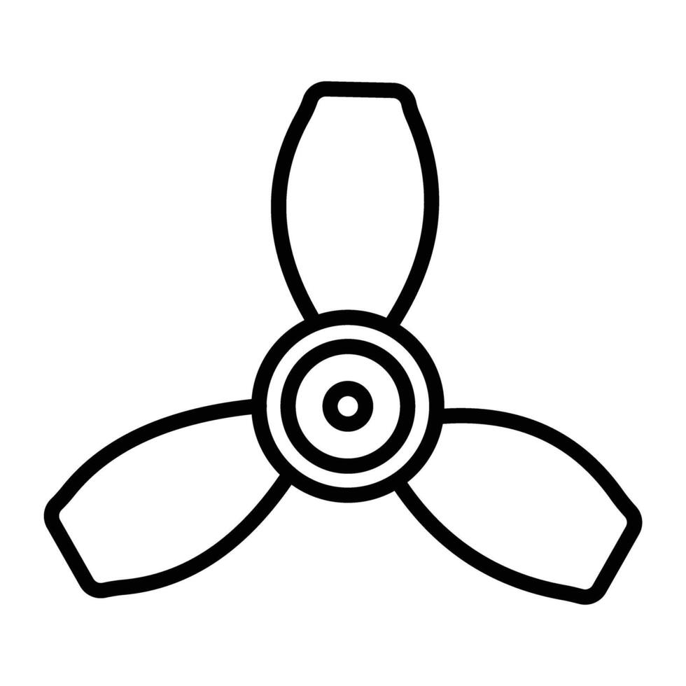 Fan Line Icon vector