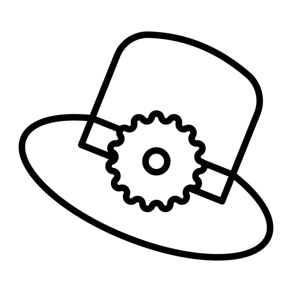 Pamela hat Line Icon vector