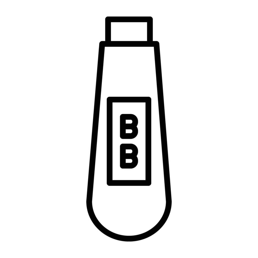 Bb Cream Line Icon vector