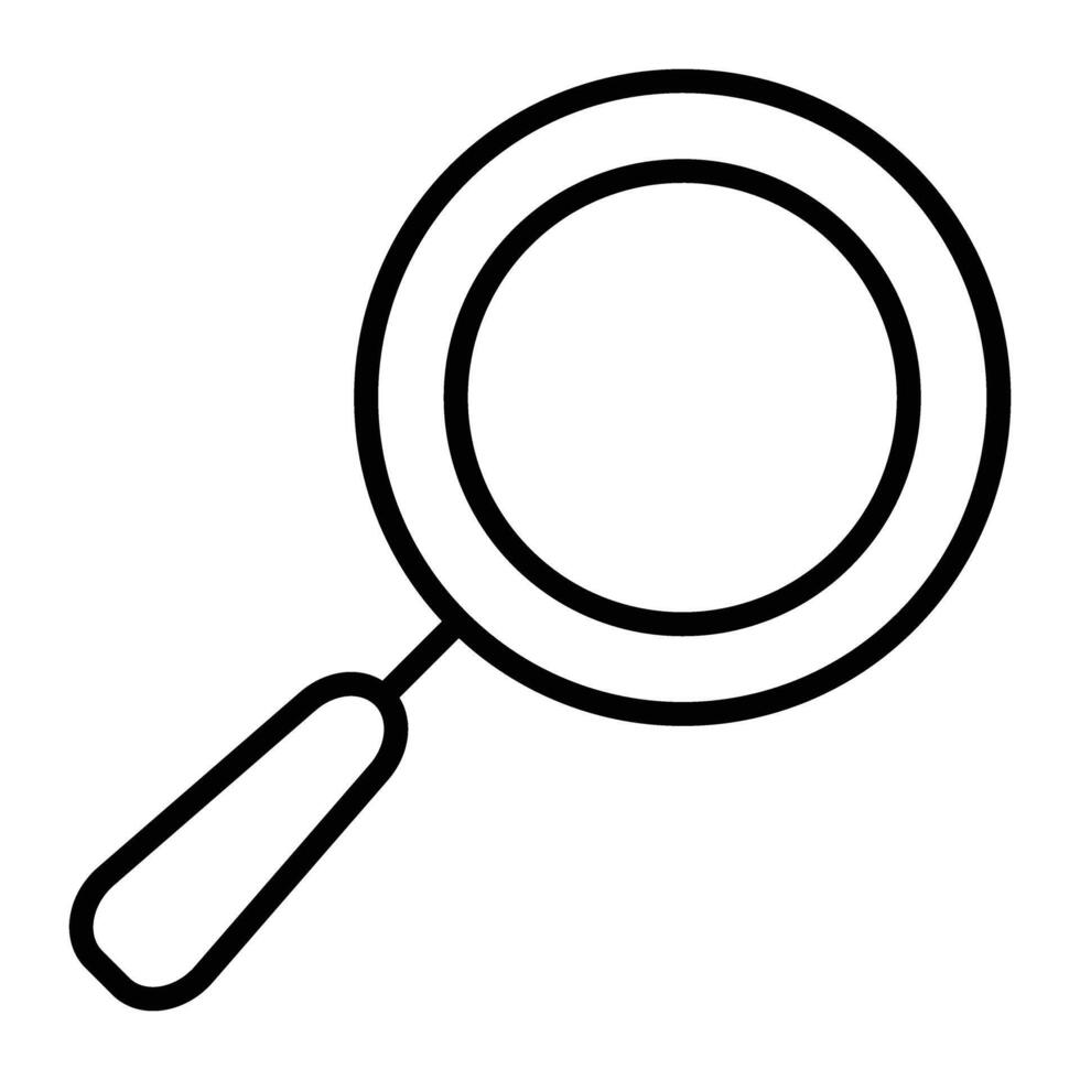 Magnifying Glass Line Icon Design vector