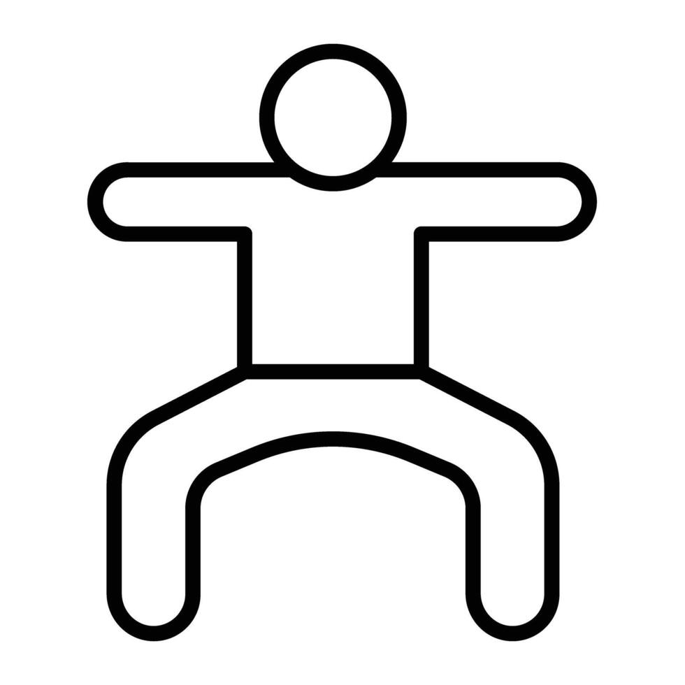Squat Line Icon Design vector
