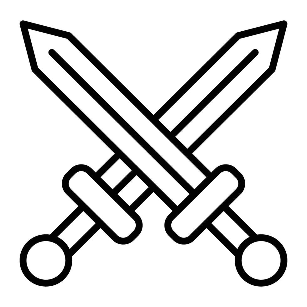 Sword Line Icon Design vector