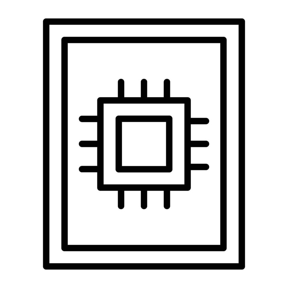 Data Interpretation Line Icon vector