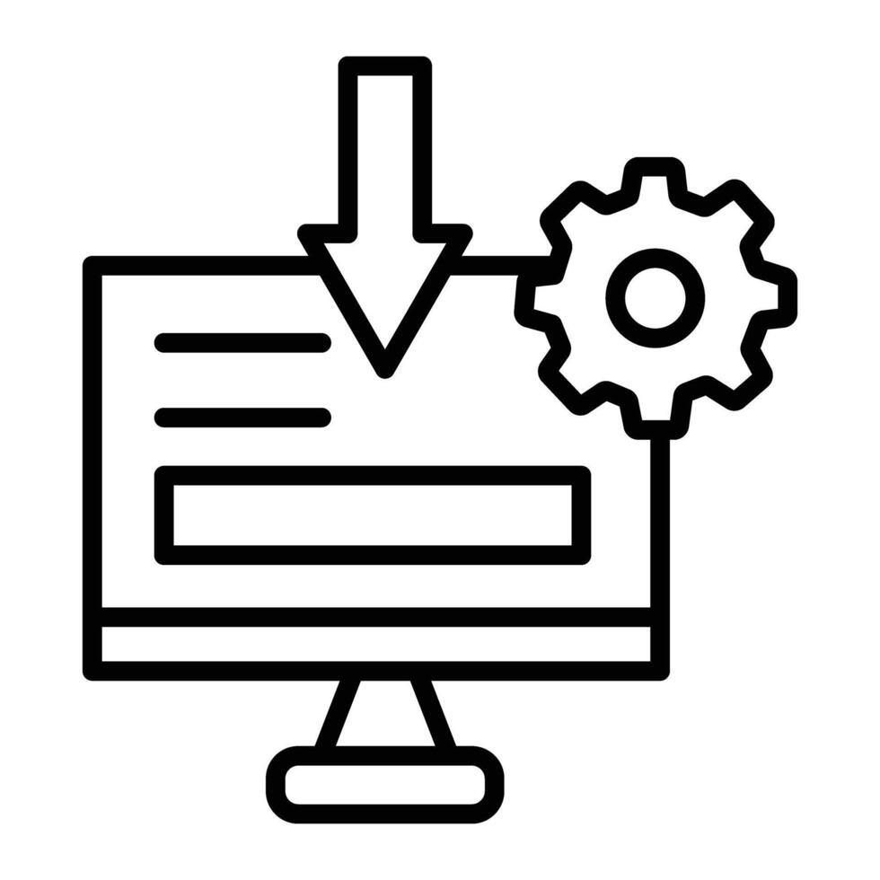 Landing Page Line Icon Design vector