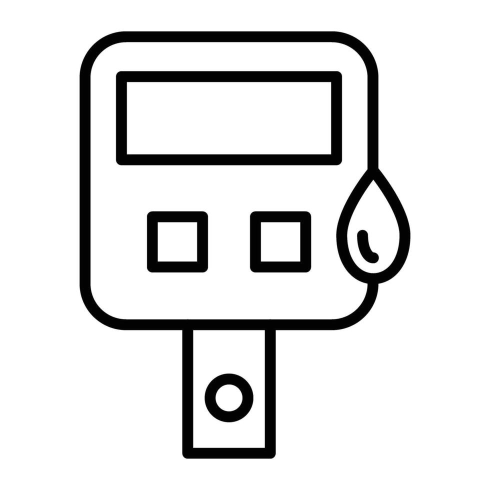 Glucometer Line Icon vector