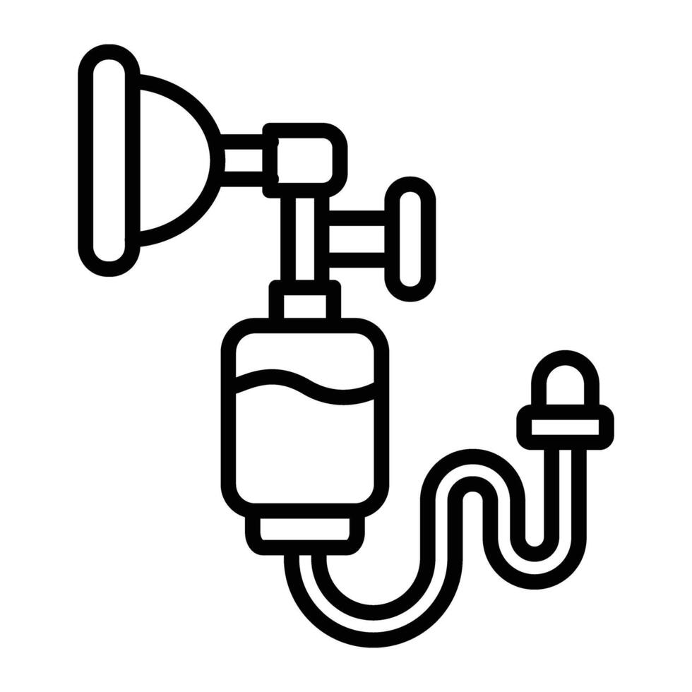 Anesthesia Line Icon vector