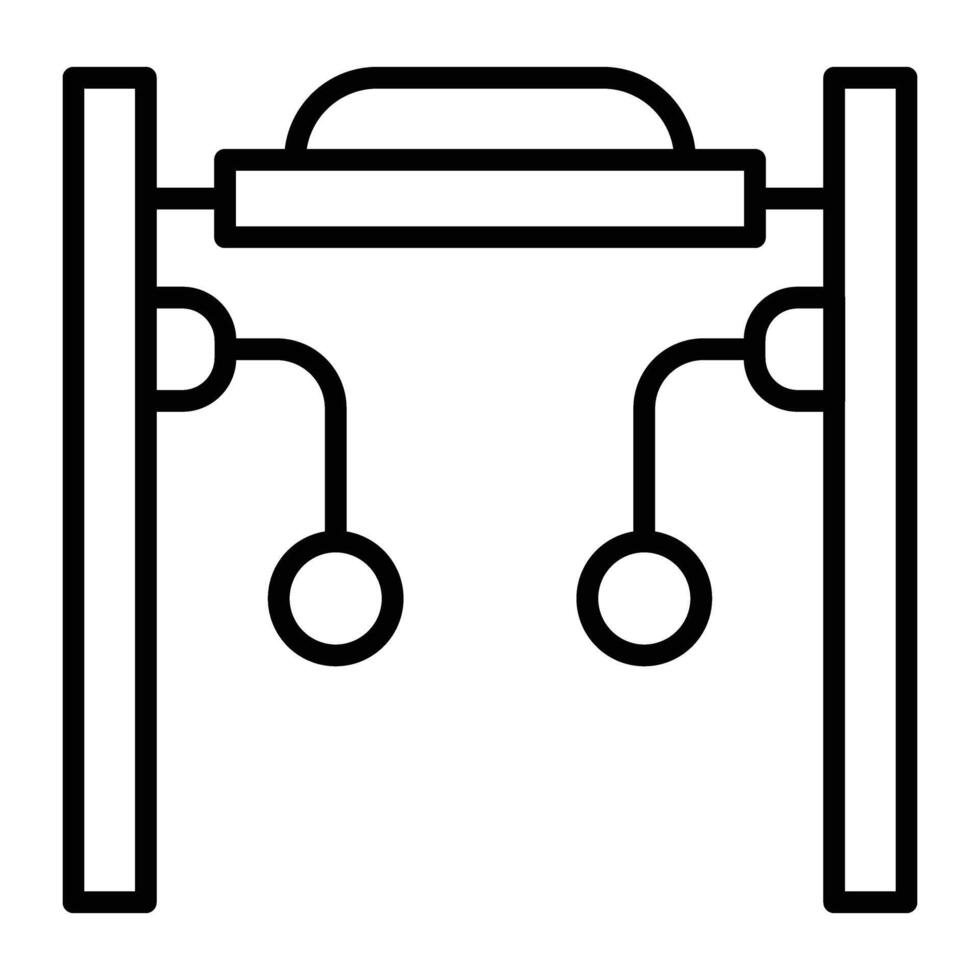 Cable Crossover Line Icon Design vector