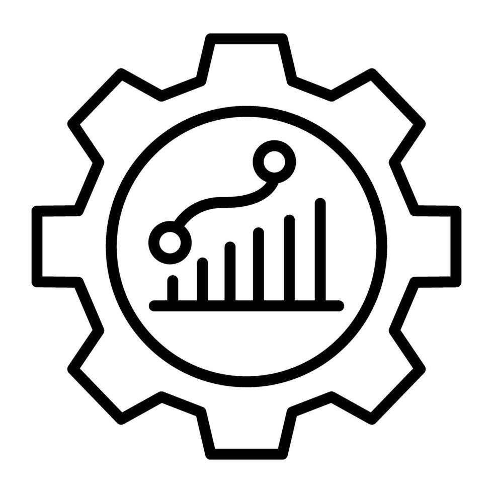 Project Management Line Icon vector