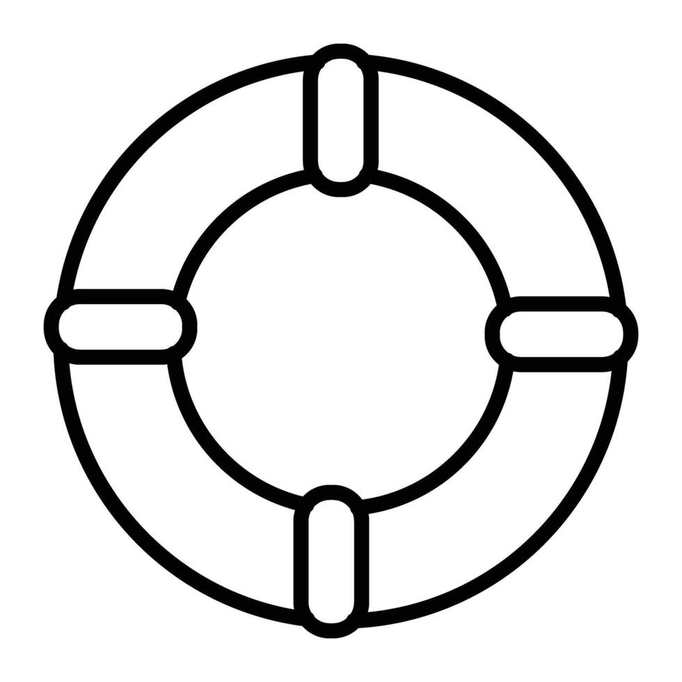 Lifeguard Line Icon vector