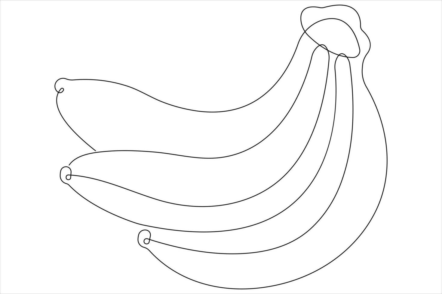 illustration of banana continuous one line art drawing concept vector