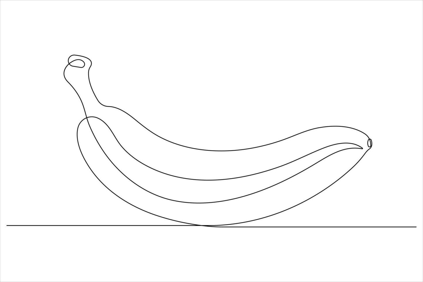 illustration of banana continuous one line art drawing concept vector