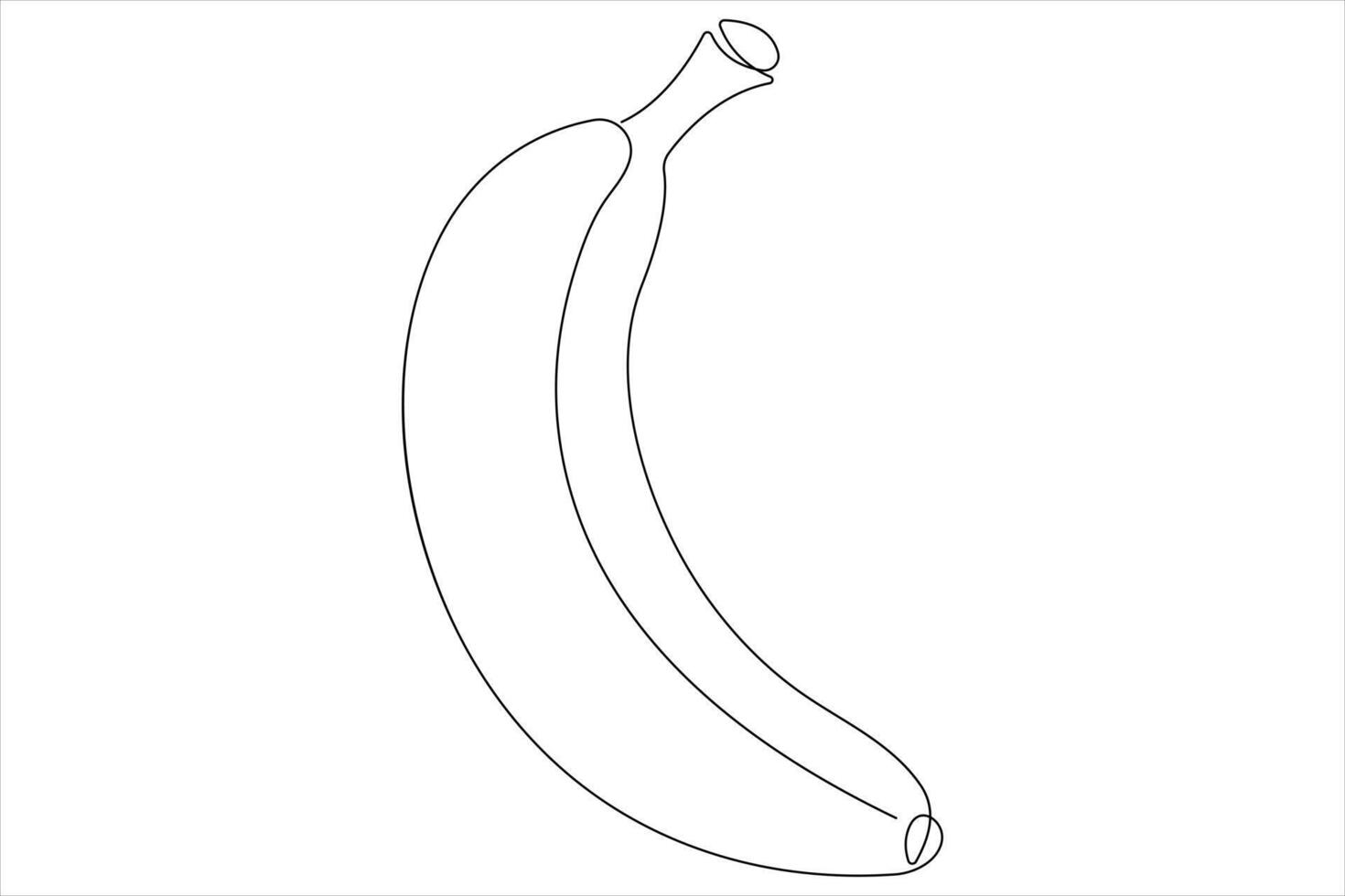 illustration of banana continuous one line art drawing concept vector