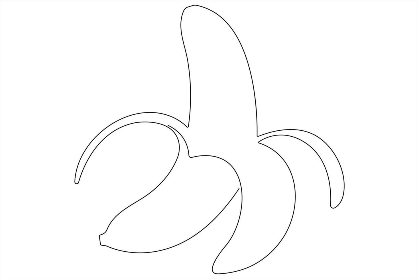 illustration of banana continuous one line art drawing concept vector