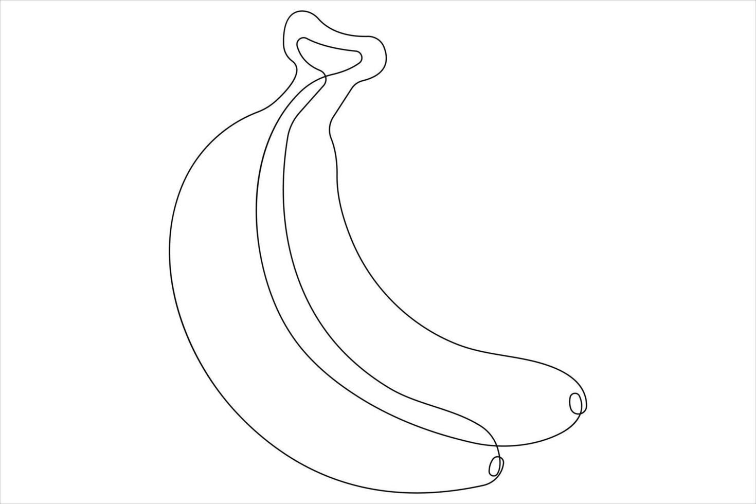 illustration of banana continuous one line art drawing concept vector