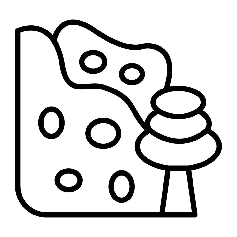 Avalanche Line Icon vector