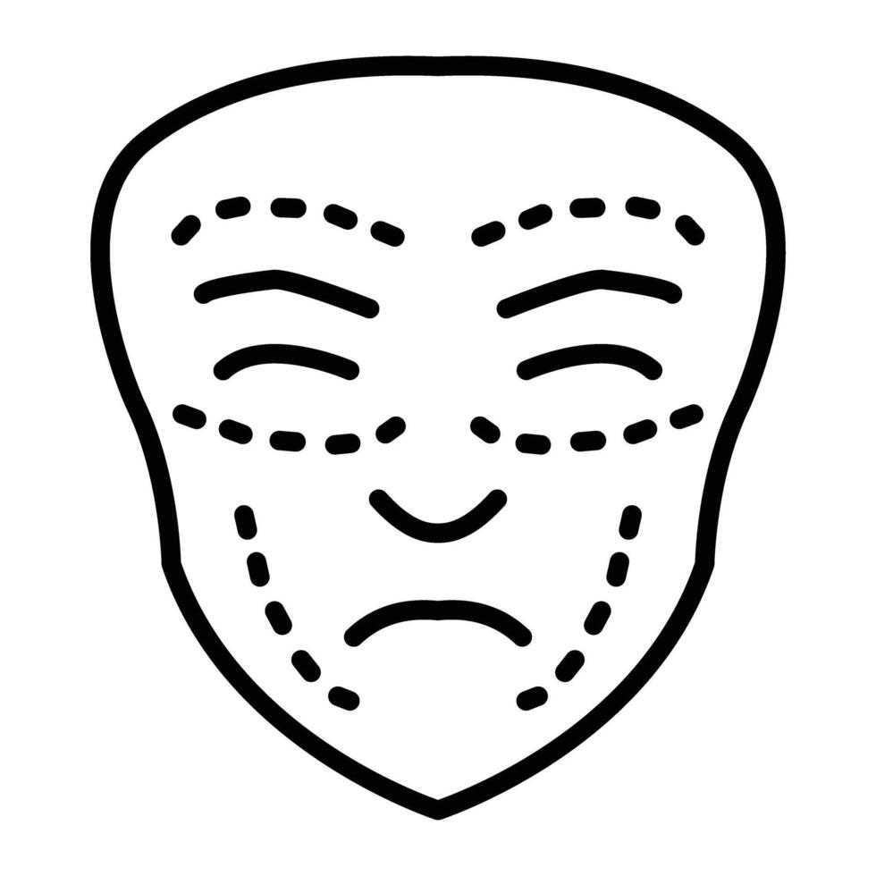 Facial Plastic Surgery Line Icon vector