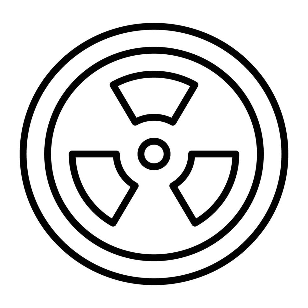 Radioactive Line Icon vector