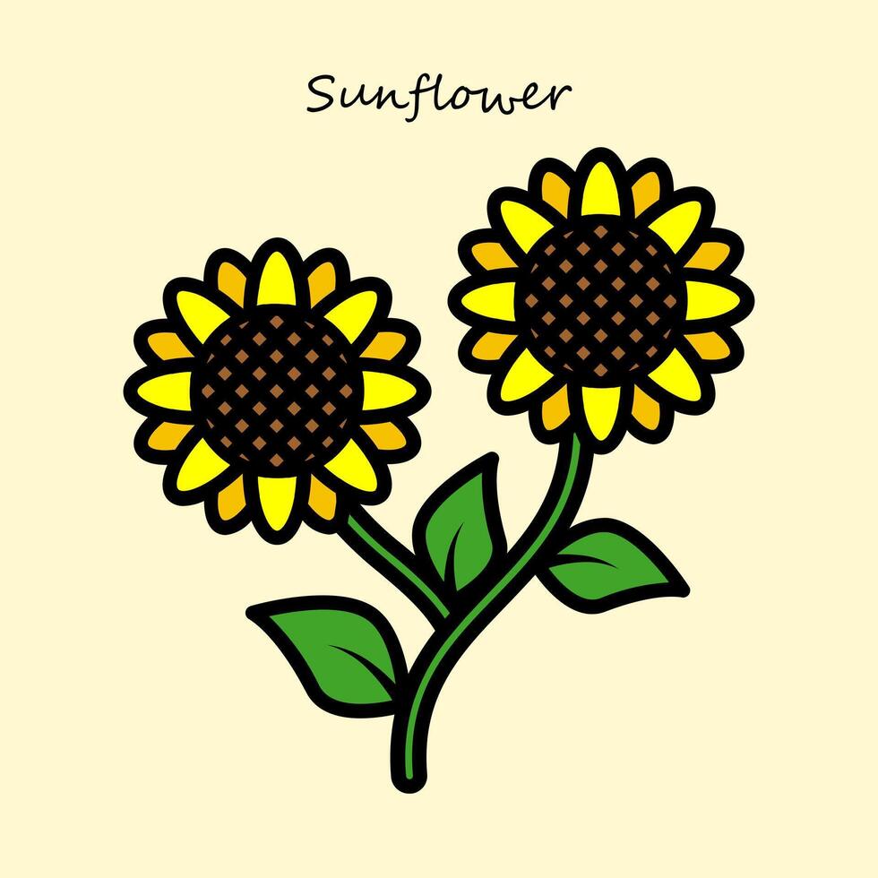 The Sunflower Illustration vector