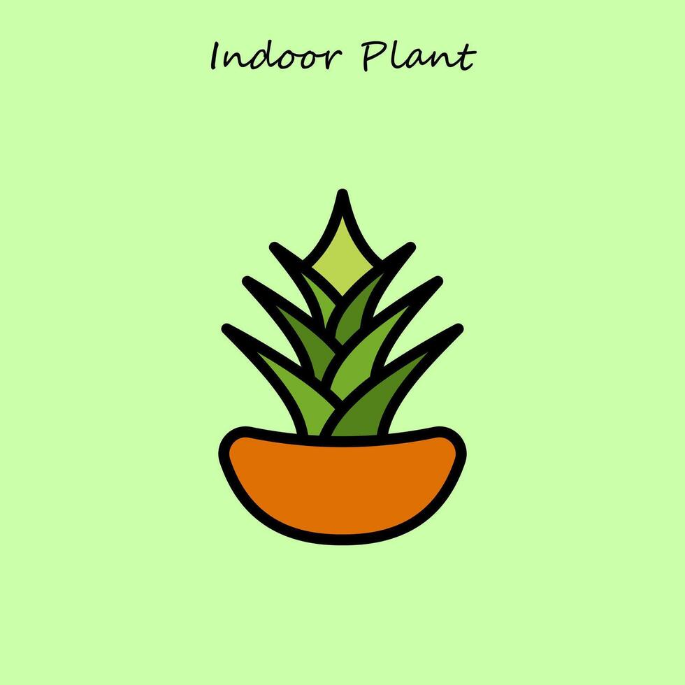 Indoor Plant In Pot vector