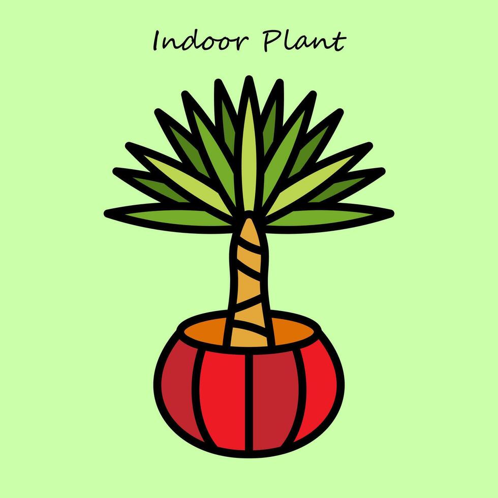 Indoor Plant In Pot vector