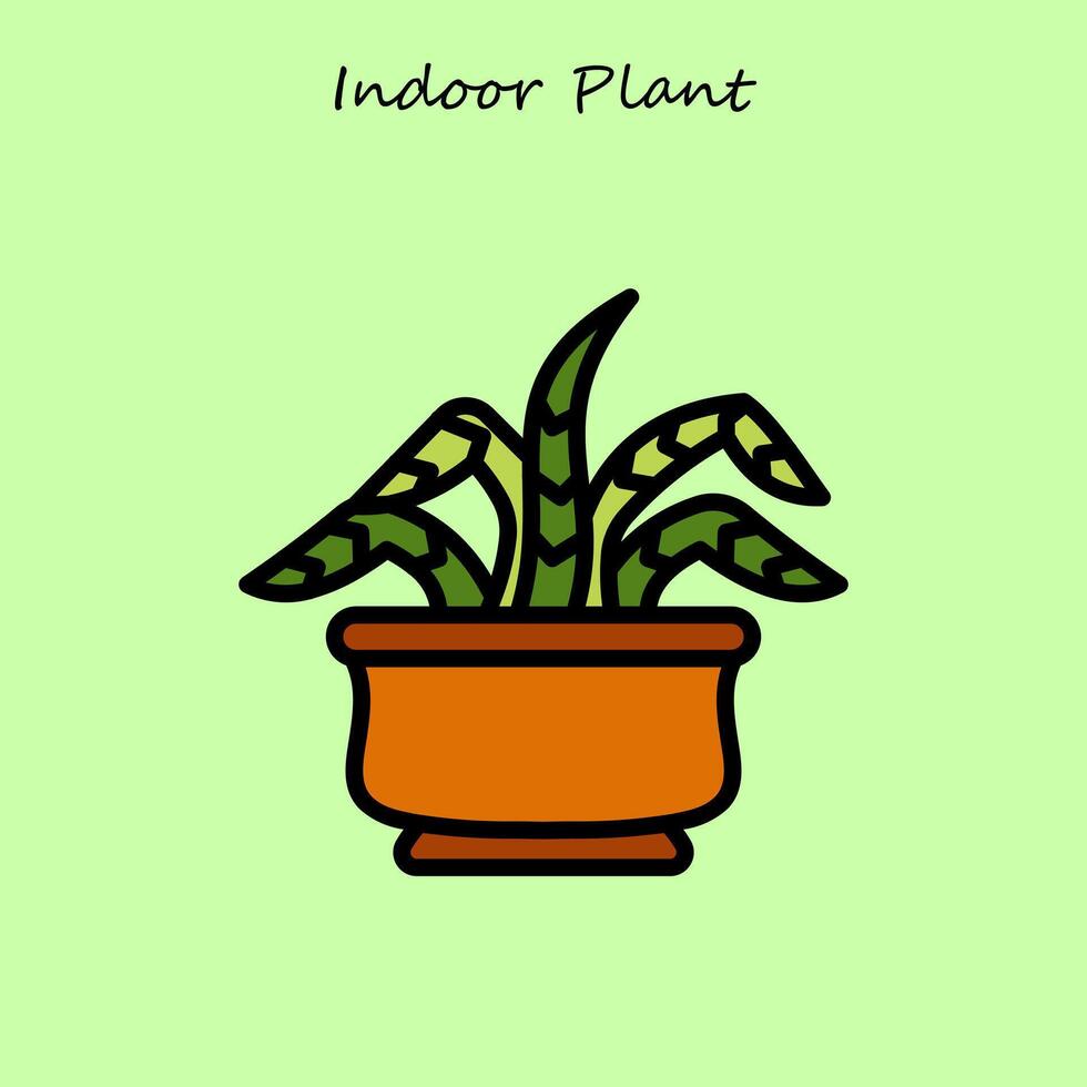 Indoor Plant In Pot vector