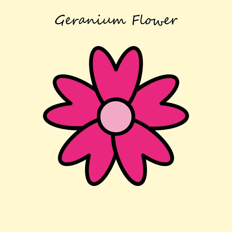 Geranium Flower Illustration vector