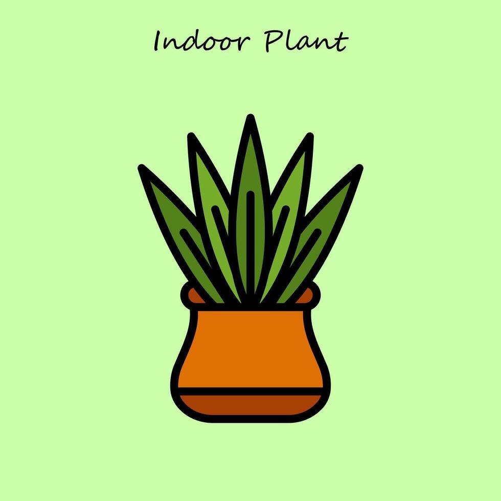 Indoor Plant In Pot vector