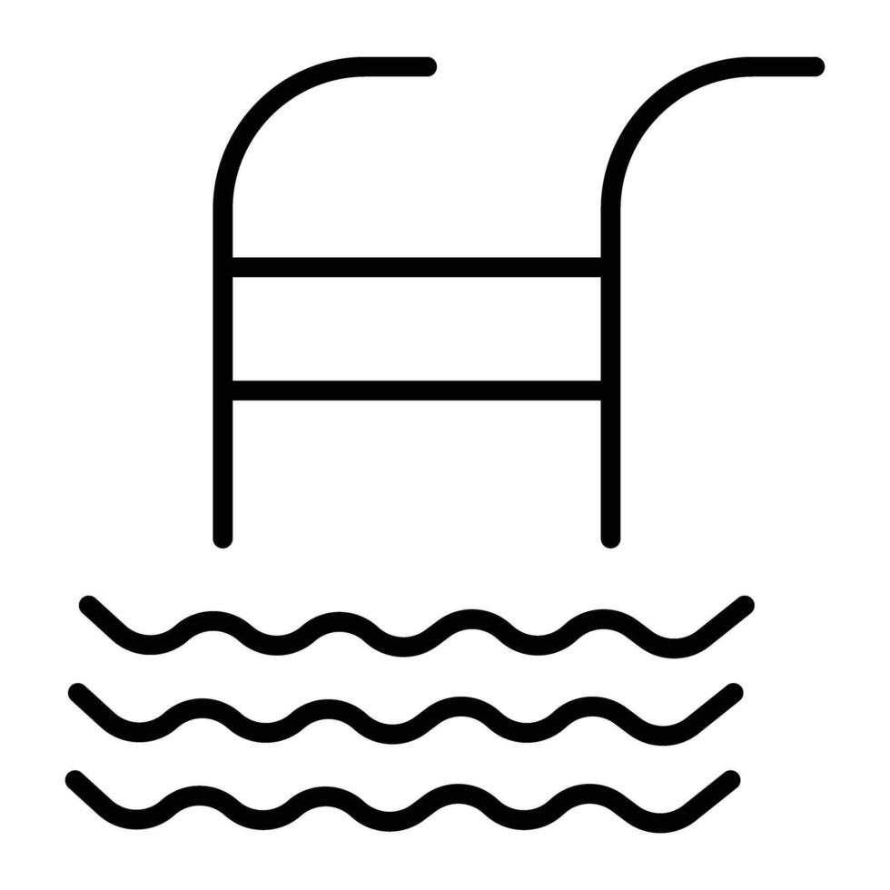 Swimming pool Line Icon vector