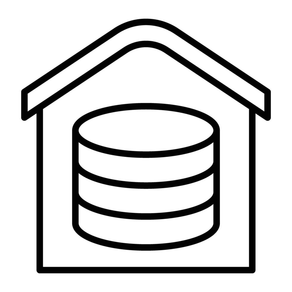 Data Center Line Icon vector