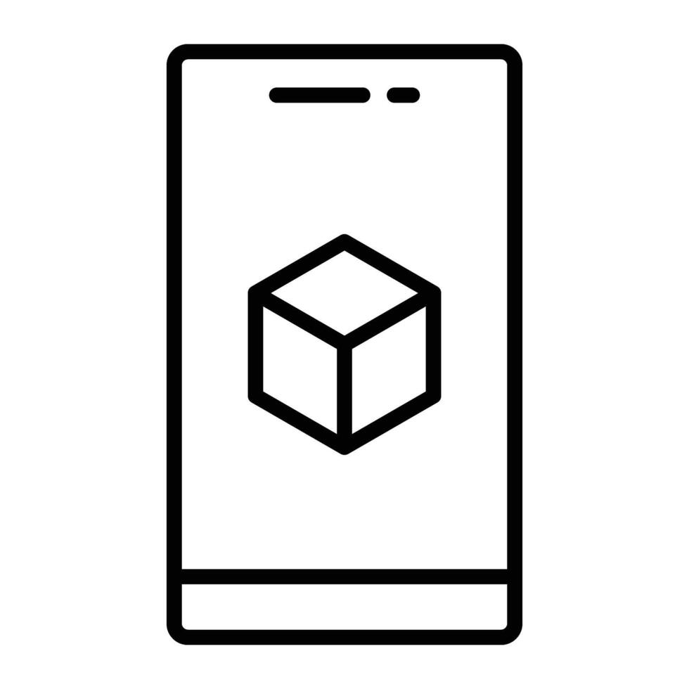 Augmented Reality Line Icon Design vector