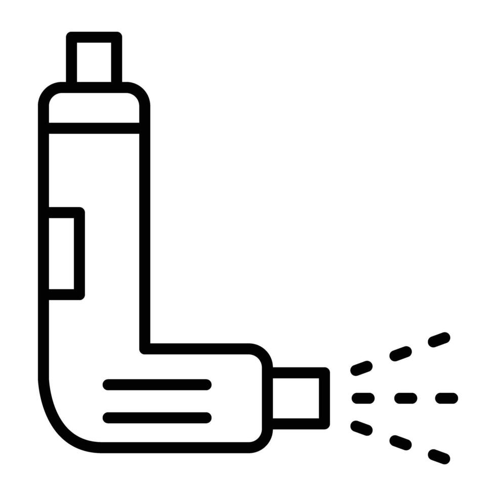 Inhaler Line Icon vector